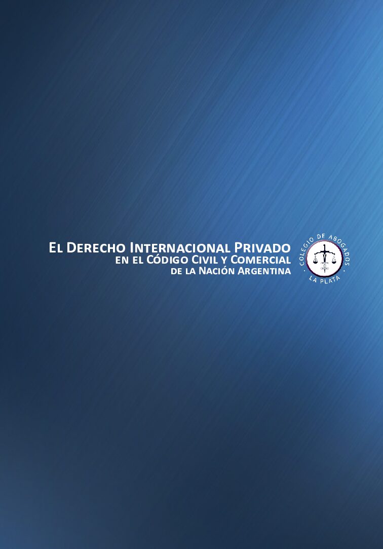 El Derecho Internacional Privado en el Código Civil y Comercial de la Nación Argentina