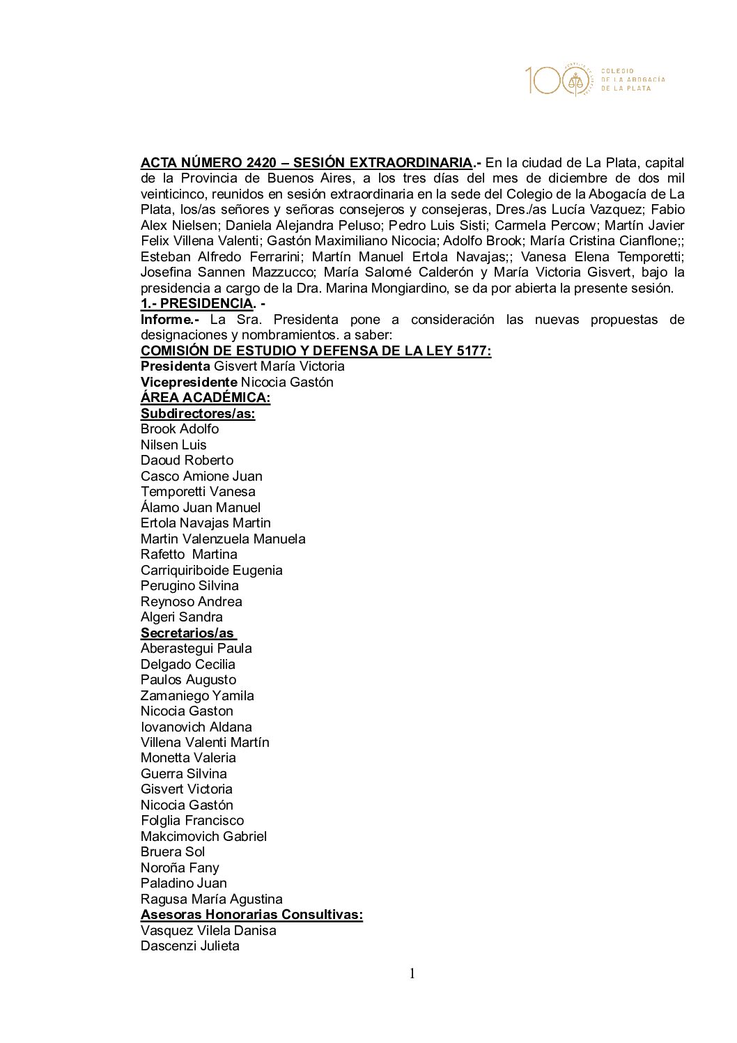 ACTA 2420 CD EXTRAORDINARIO